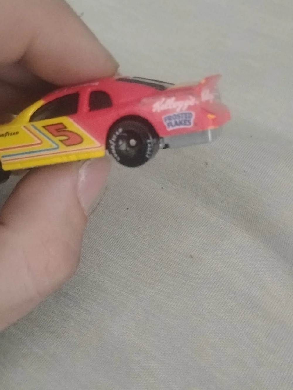Red & Yellow Corn Flakes Race Car Toy - Terry Labonte Livery